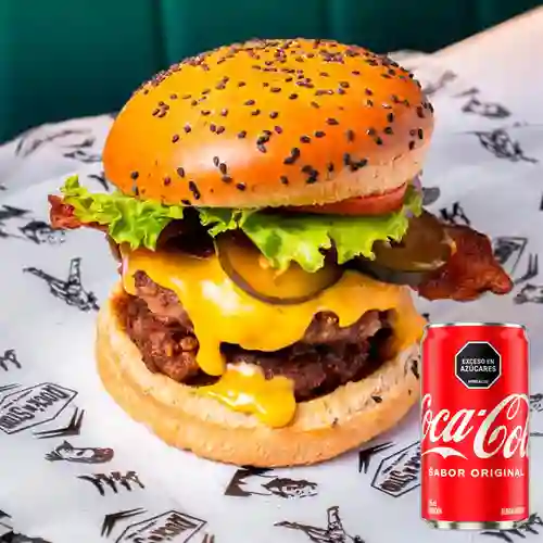 Hamburguesa Marilyn Monroe Doble +CocaCola Org 235ml