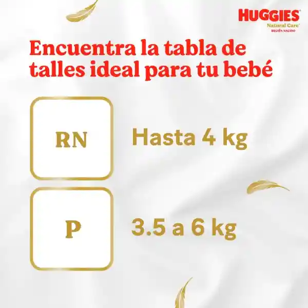 Pañales Huggies Natural Care Etapa 1/Rn Suavidad 20 Und