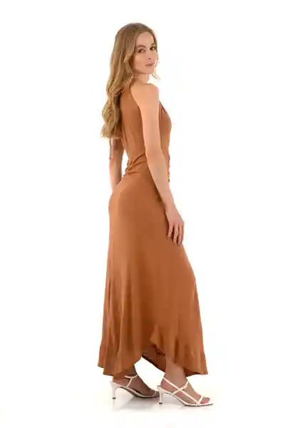Vestido Largo Aurelia Café Talla XS Mercedes Campuzano