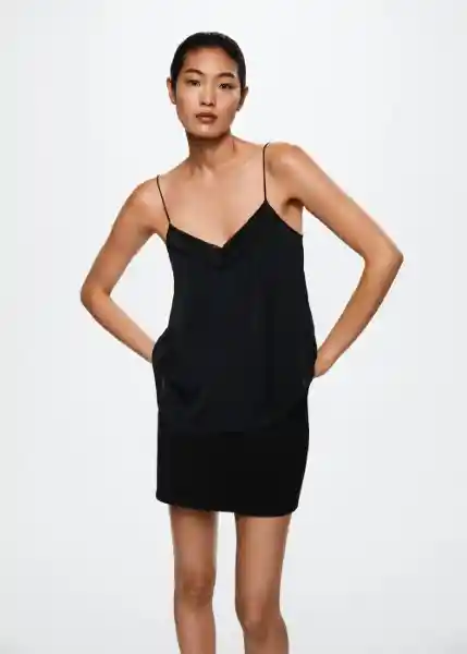 Top Bolena Negro Talla S Mujer Mango