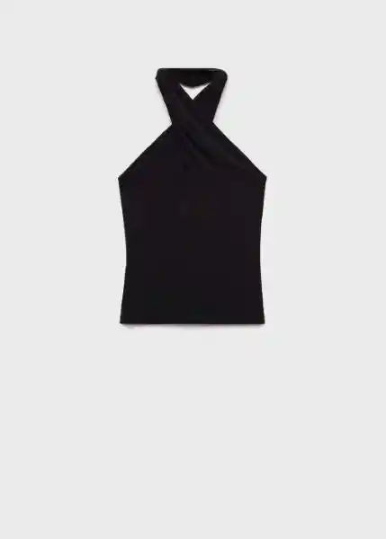 Top Chris Negro Talla M Mujer Mango
