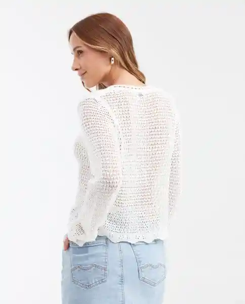 Cardigan Lace Crudo Porcelana Claro Talla M Chevignon