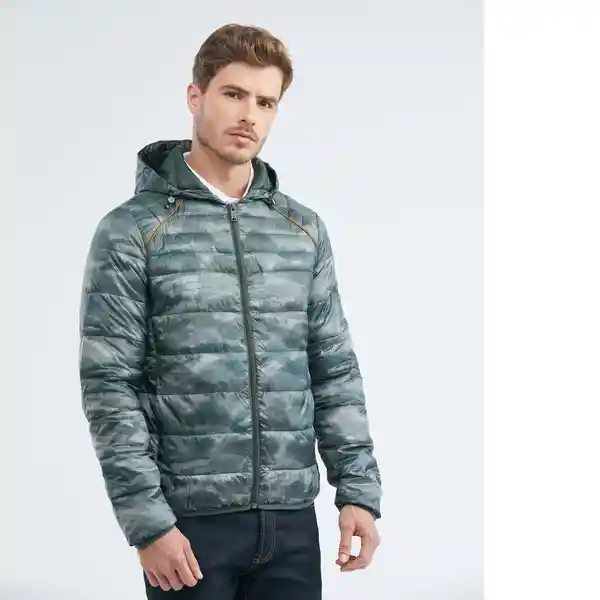 Chaqueta Togs Hood Estampado Hombre Verde Talla S Chevignon