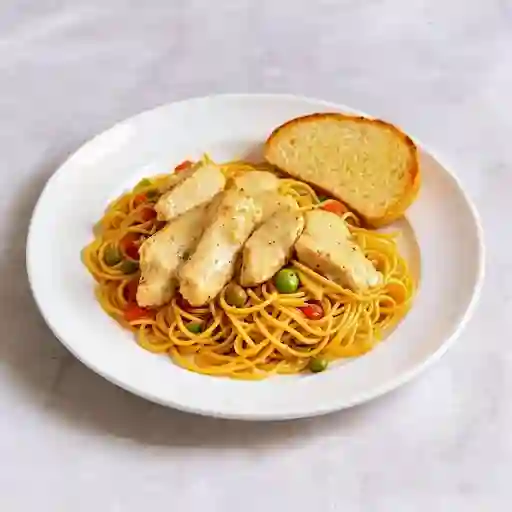 Espagueti Pollo