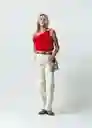 Camisa Sais Mujer Rojo Adrenalina Medio Talla M 412G350 Naf Naf