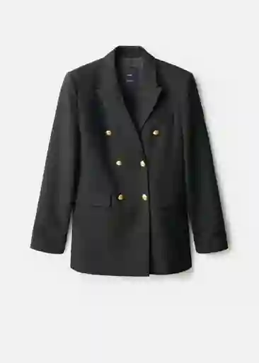 Blazer Americana Farah Negro Talla M Mujer Mango