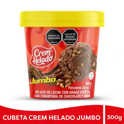 Jumbo Helado Cremoso de Chocolate con Trozos de Maní