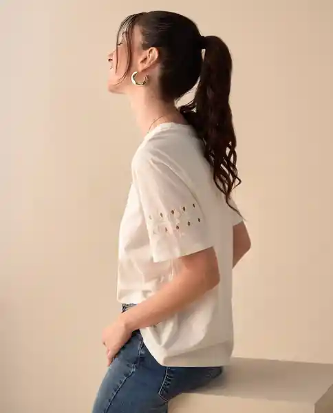 Camiseta Blanco Ponche Claro Talla Talla S 601G015 Esprit