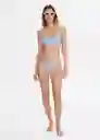 Top Bikini Riga Azul Talla L Mujer Mango