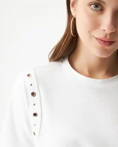 Camiseta Studded Femenino Crudo Pristino Claro Talla M Chevignon