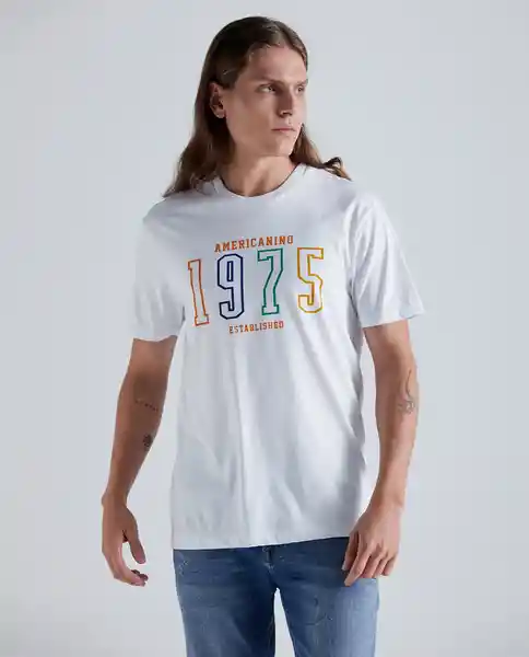  Camiseta Hombre Blanco Talla Xs 841E012 AMERICANINO 