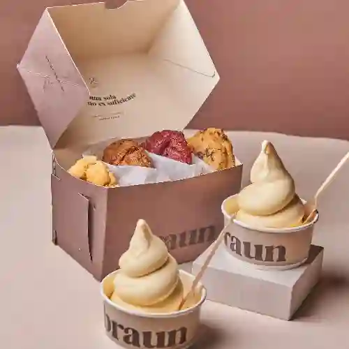 Caja 4 Galletas & 2 Helados Artesanal