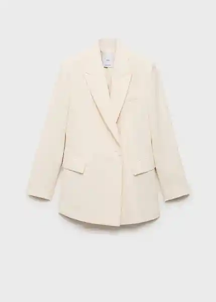 Blazer Americana Iguana Vainilla Talla S Mujer Mango