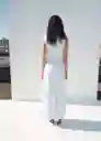 Vestido Bima Blanco Talla S Mujer Mango