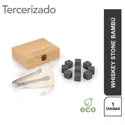 Set de Cubos de Hielo Whiskey Stone Bambú HO0379