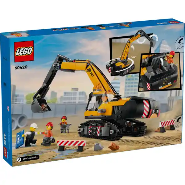 Lego Set de Construcción Excavadora de Obra Amarilla