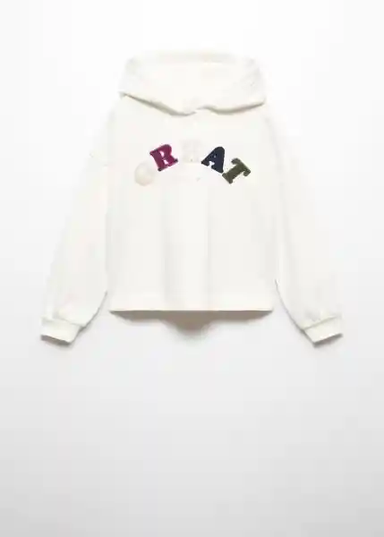 Buzo Sudadera Great Off White Talla 14 Niña Mango