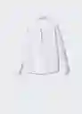 Camisa Popelin Blanco Talla 07 Niños Mango
