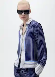 Camisa Shirty Azul Talla S Mujer Mango