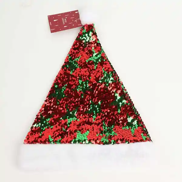 Gorro Navideño Con Purpurina Estrella Miniso