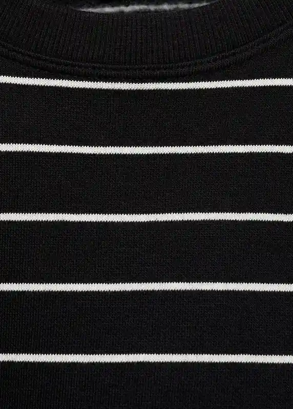 Sudadera Stripes7 Negro Talla 12 Niños Mango