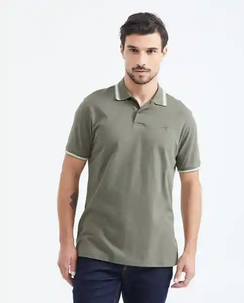 Camiseta Polo Stripes Verde Galeras Ultraoscuro T. XL Chevignon