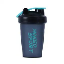 Botella Agitadora Con Asas Negro Miniso Sports