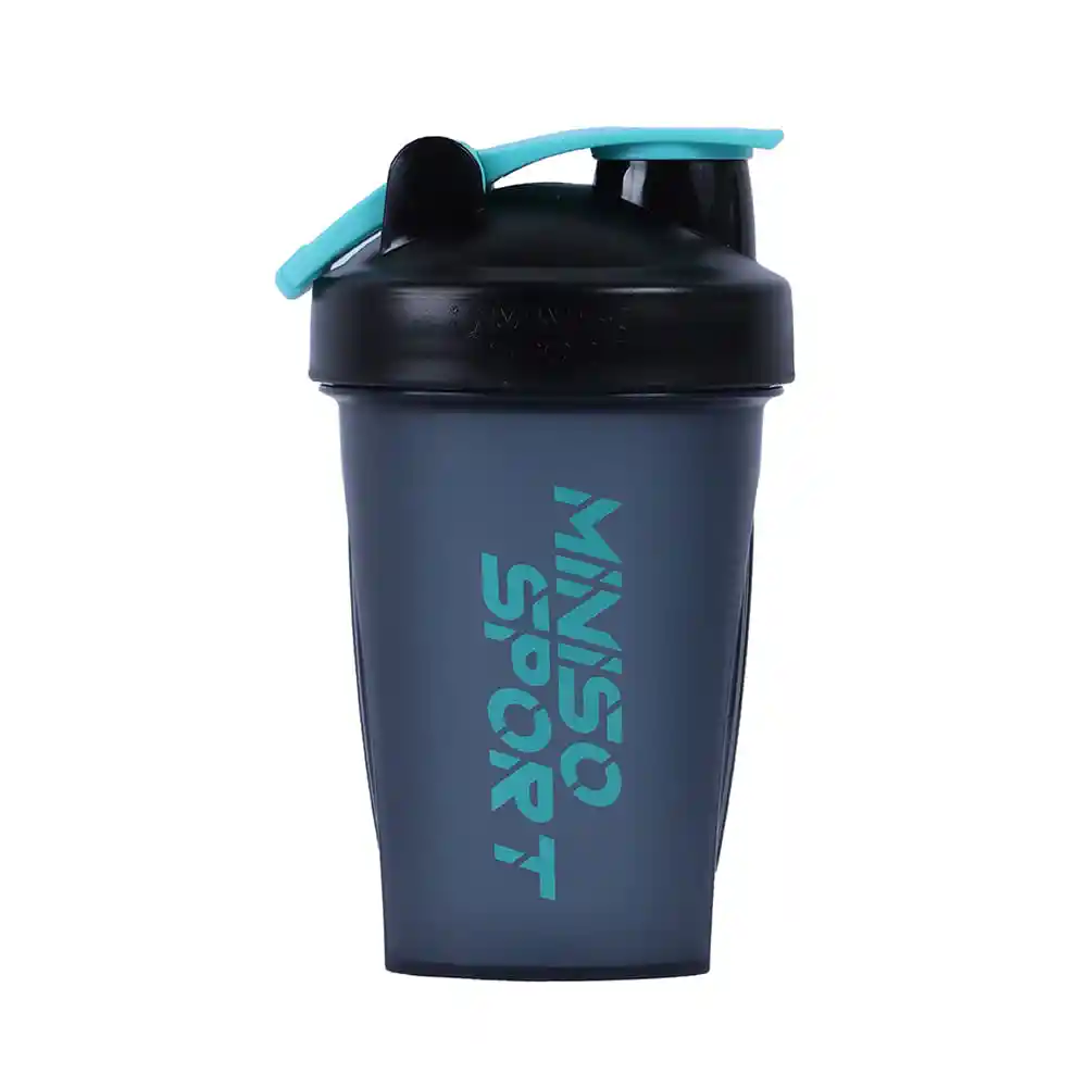 Botella Agitadora Con Asas Negro Miniso Sports