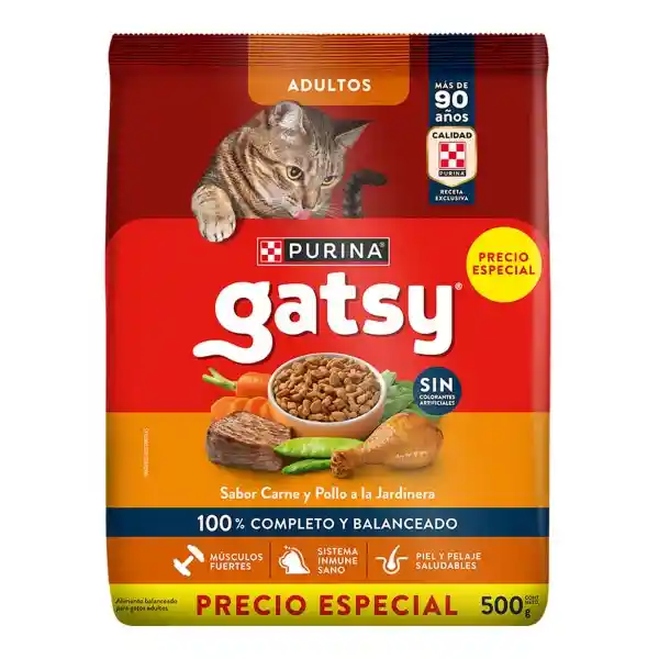 Alimento Para Gatos Pollo y Carne Purina Gatsy