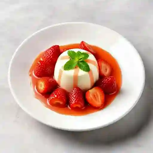 Fresas con crema mediana