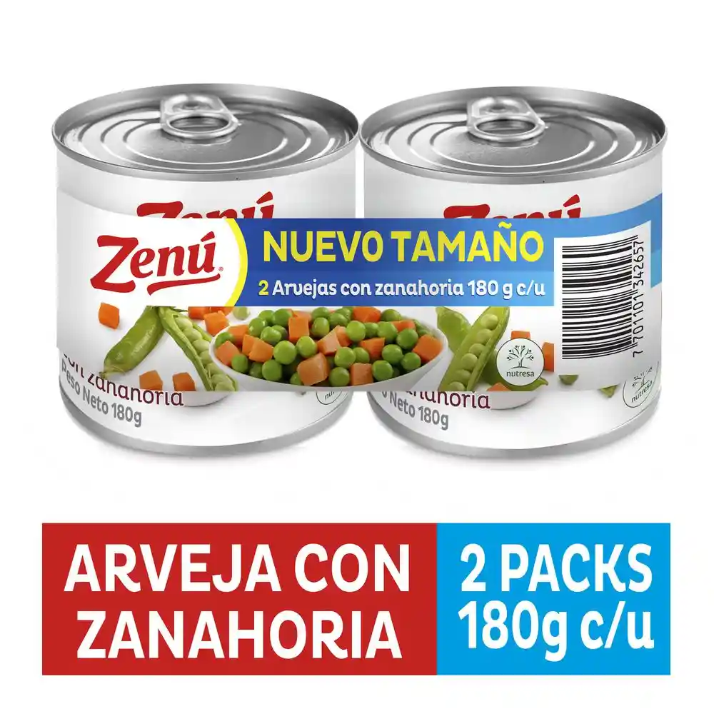 Zenú Arveja con Zanahoria