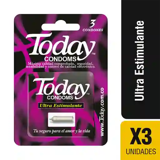 Today Condoms Ultra Estimulante x3 und