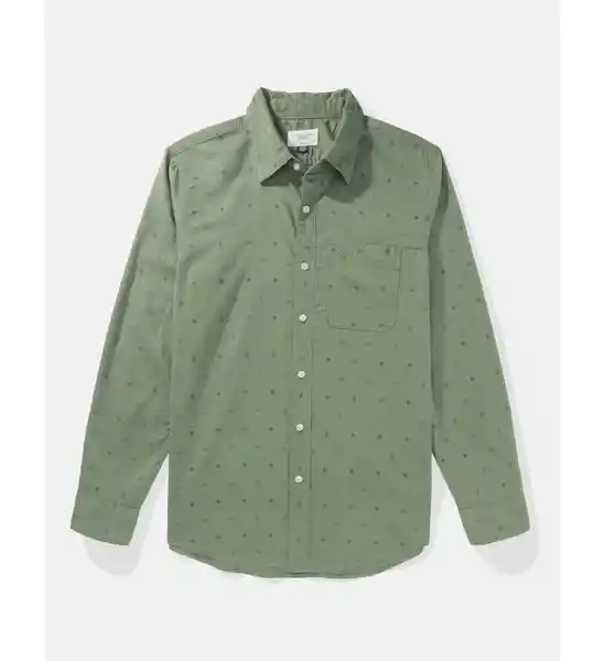 Camisa Hombre Color Verde Talla SMALL American Eagle