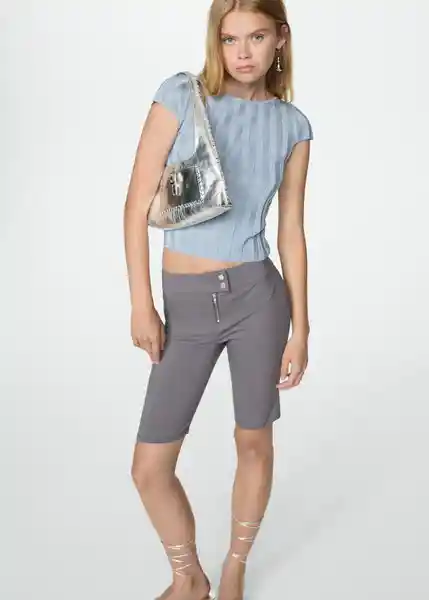 Pantalón Cobi Gris Talla XS Mujer Mango