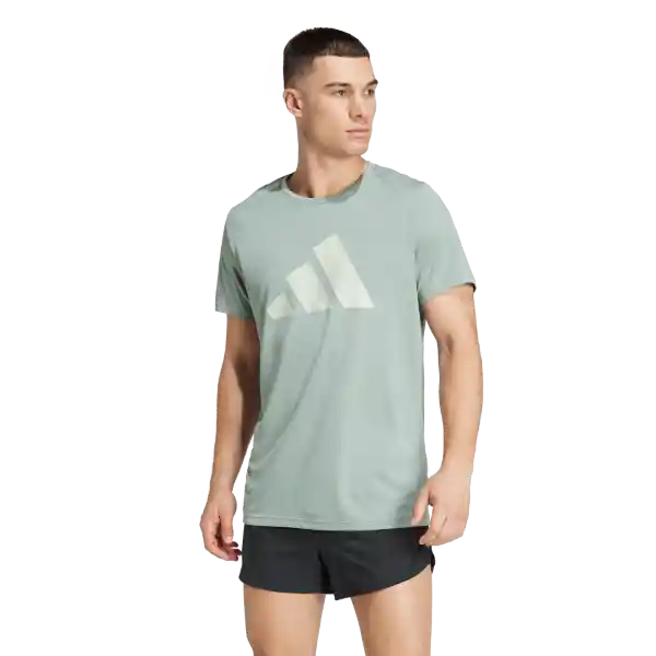Adidas Camiseta Manga Corta Run it Tee Correr de Hombre Verde XL
