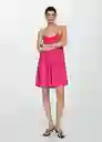 Vestido Alandi Fucsia Talla XS Mujer Mango