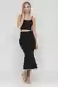 Falda Midi Katarina Color Negro Talla 6 Ragged