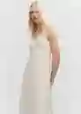Vestido Boscol-H Crudo Talla XS Mujer Mango