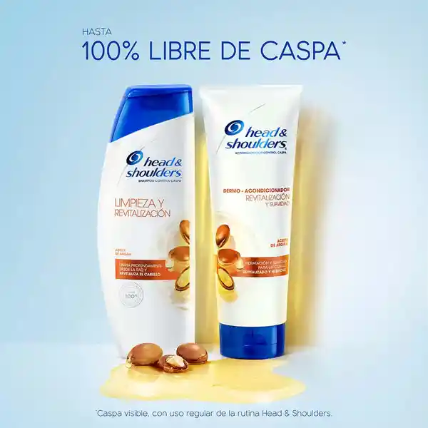 Acondicionador HS Head Shoulder Revitalizacion y Suavidad Aceite de Argan Dermo Head and Shoulders Rinse 300 ml