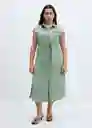 Vestido Quito Verde Talla M Mujer Mango