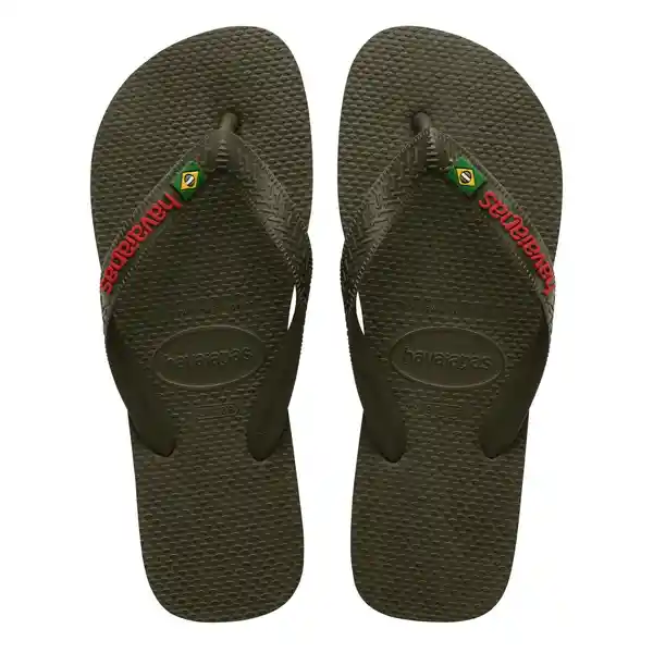 Havaianas Sandalias Brasil Logo Verde Talla 43-44