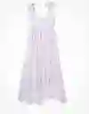 American Eagle Vestido Mangas Atadas Lila Vívido Talla X-Small