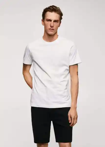 Camiseta Cherlo Blanco Talla XS Hombre Mango