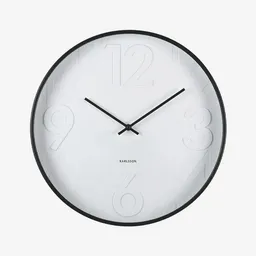 Present Time Reloj de Pared Con Mecanismo Silencioso Ayuno Negro