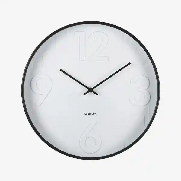Present Time Reloj de Pared Con Mecanismo Silencioso Ayuno Negro