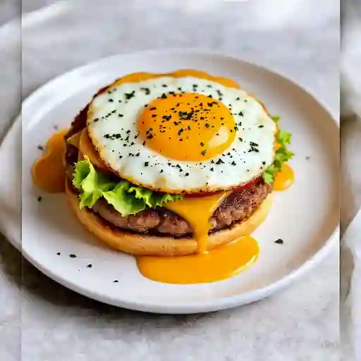 Hamburguesa Maduro Y Huevo
