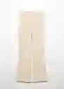 Pantalón Demi Off White Talla L Mujer Mango