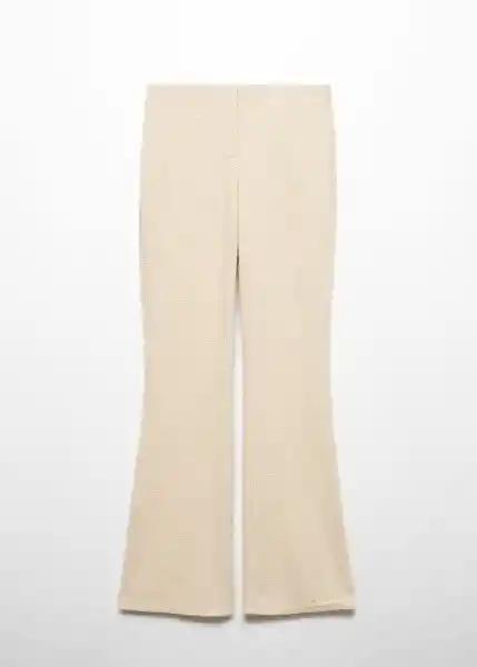 Pantalón Demi Off White Talla L Mujer Mango