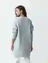 Saco Tejido Mujer Gris Husky Claro Talla M 583F090 Naf Naf