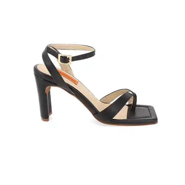 Sandalias Tacón Honey Negro Talla 34